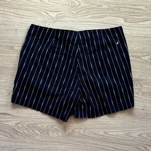 Navy Pinstripe Shorts